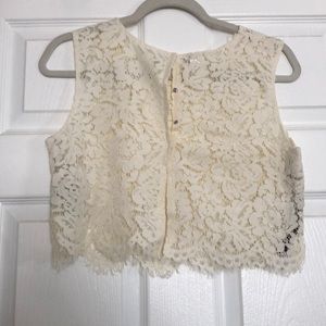 Jenny Yoo cropped Lace top